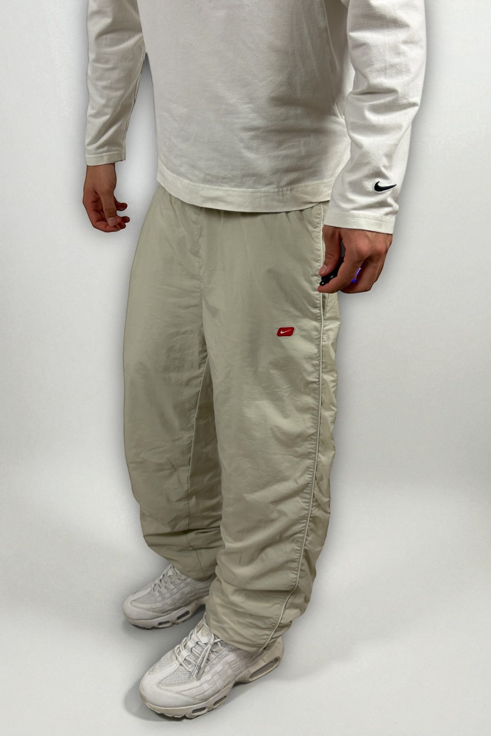 Pantalón Nike Vintage Blanco Crema | Talla S